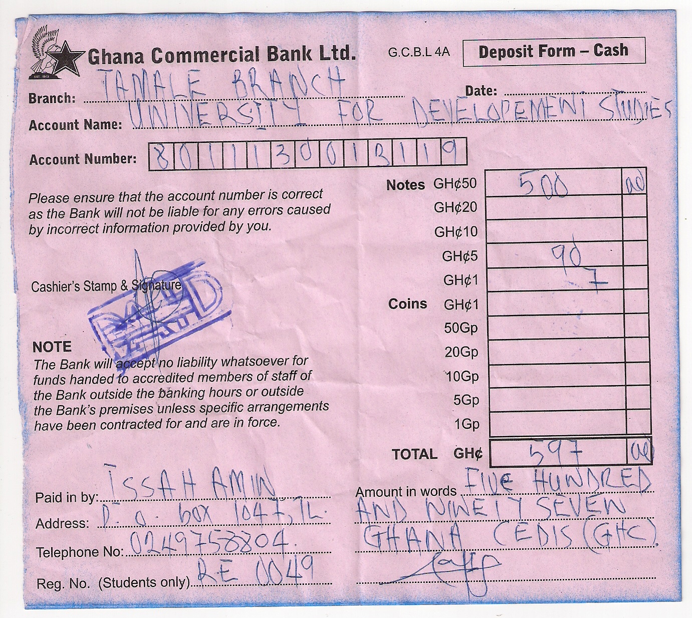 NEW SCANNED COPY OF WESTERN UNION RECEIPT Scanned