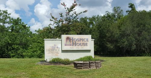 Main sign for Hospice House