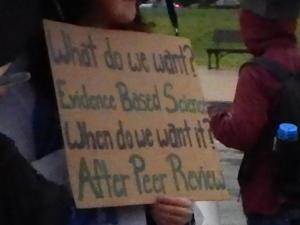 What do we want? Evidence based science! When do we want it? After peer review!
