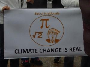 Set of Irrationals. (Pi, square root of 2, and Trump). Climate Change Is Real.